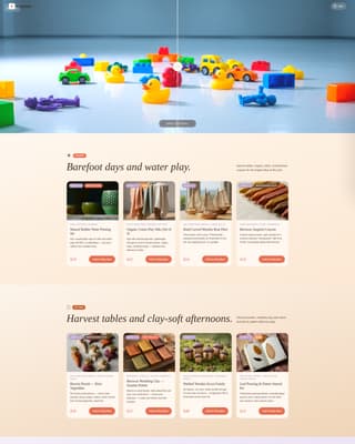 Playtime - Organic Toys Landing Page Template