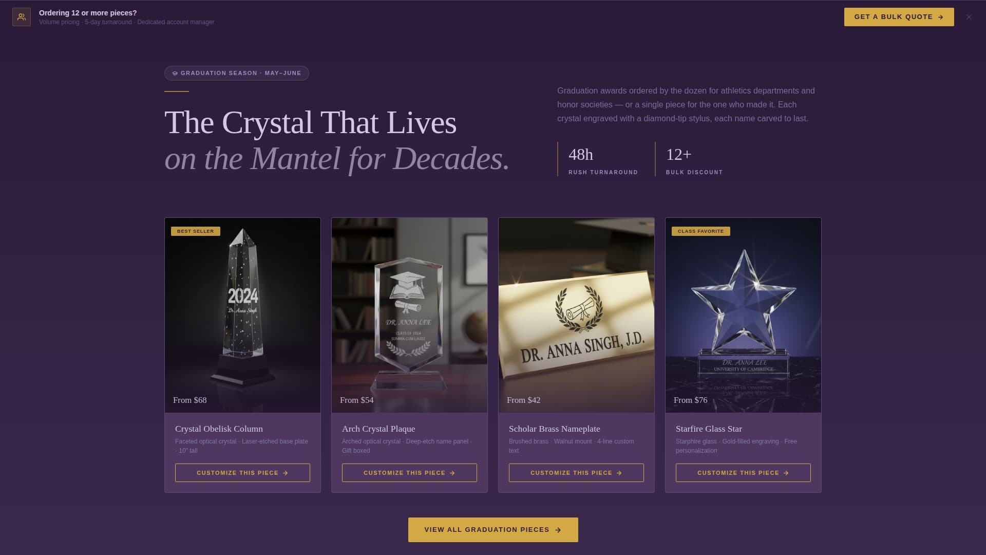 Engrave - Prestigious Awards Landing Page Template