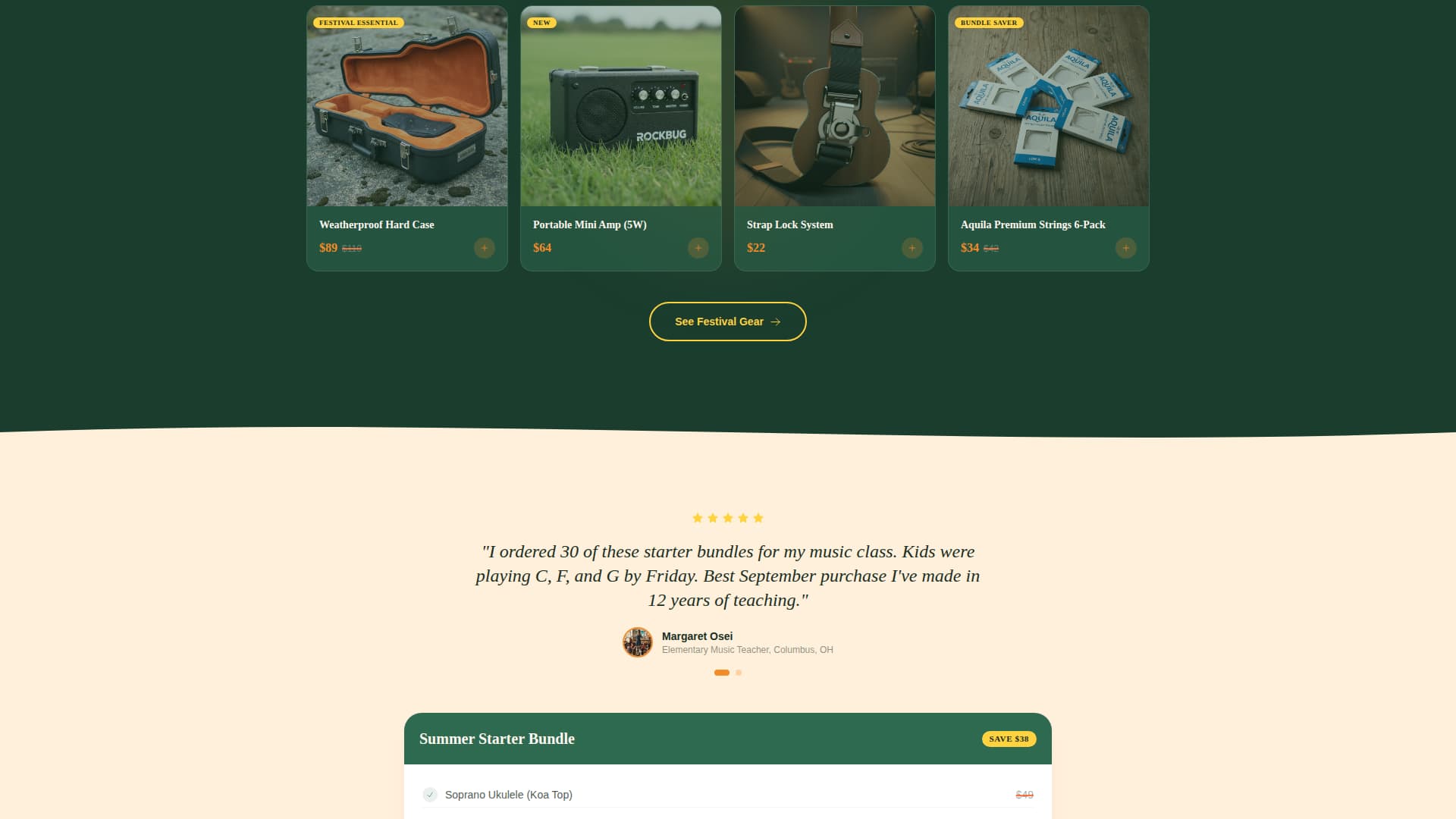 Strum - Vibrant Ukulele Landing Page Template