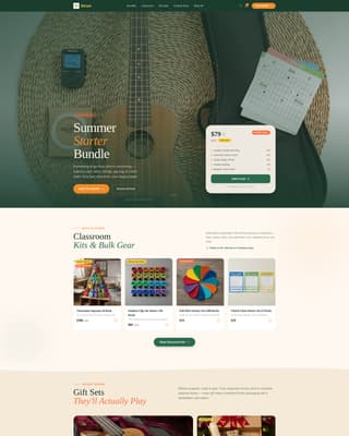 Strum - Vibrant Ukulele Landing Page Template
