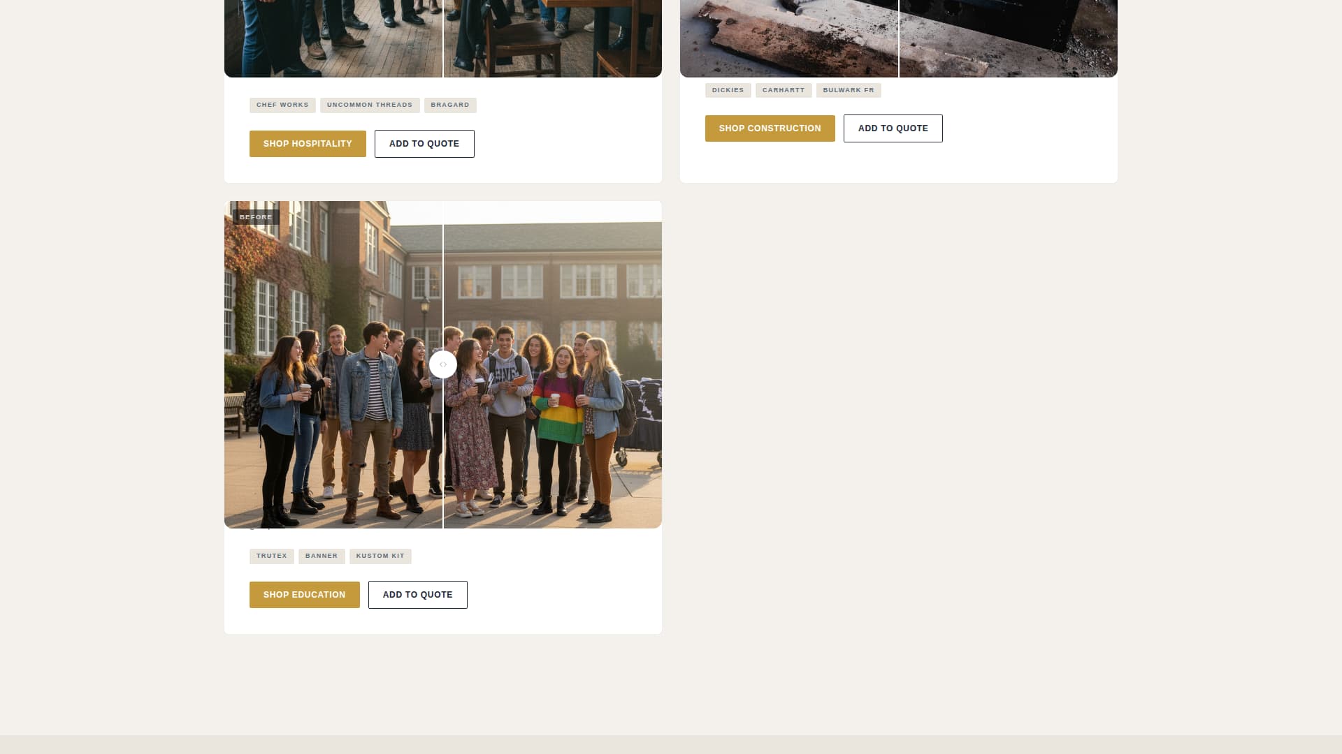 Stitch - Trusted Workwear Landing Page Template
