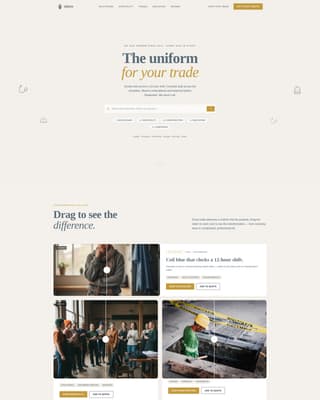 Stitch - Trusted Workwear Landing Page Template