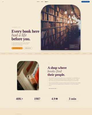 Spine - Charming Bookstore Landing Page Template