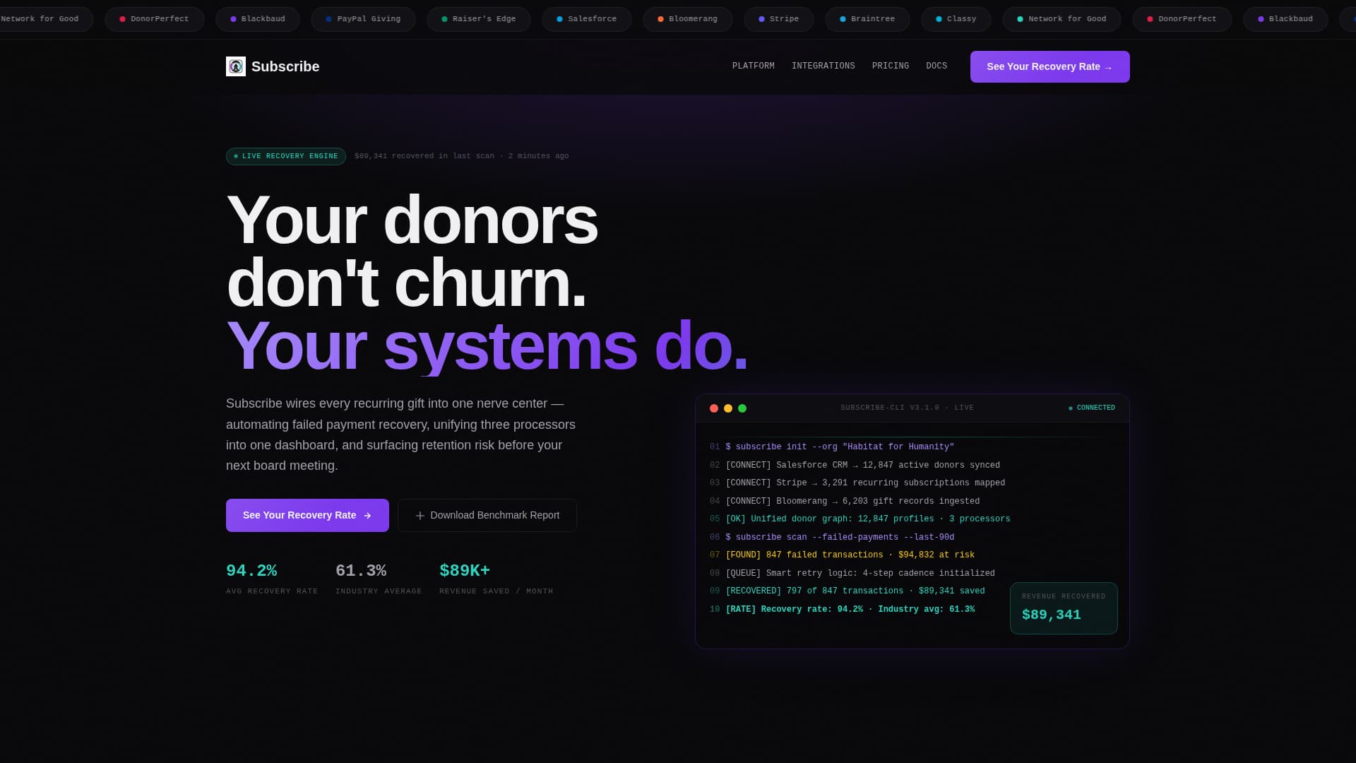 Subscribe - Powerful Nonprofit Landing Page Template
