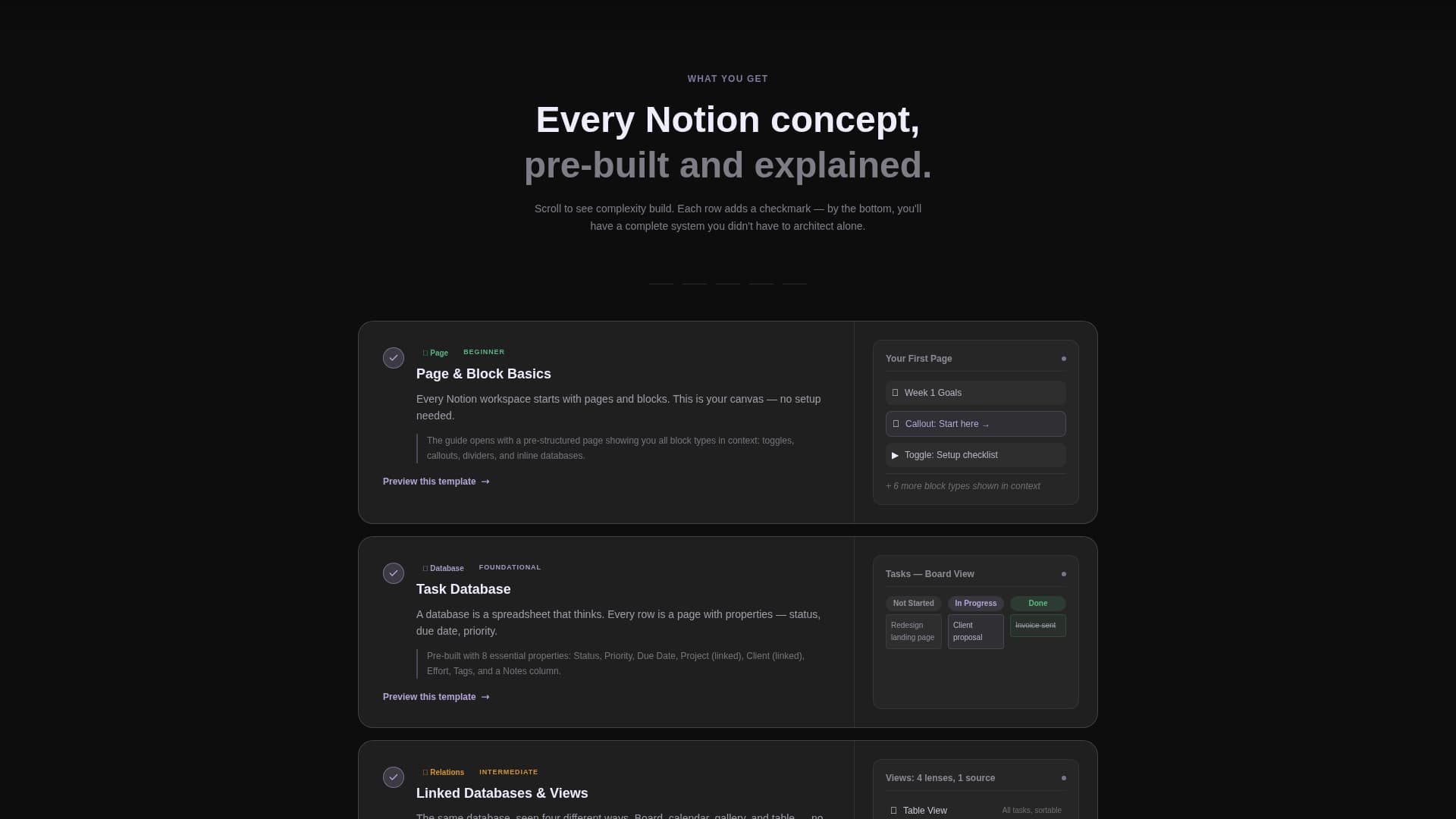 Workspace - Structured Notion Landing Page Template