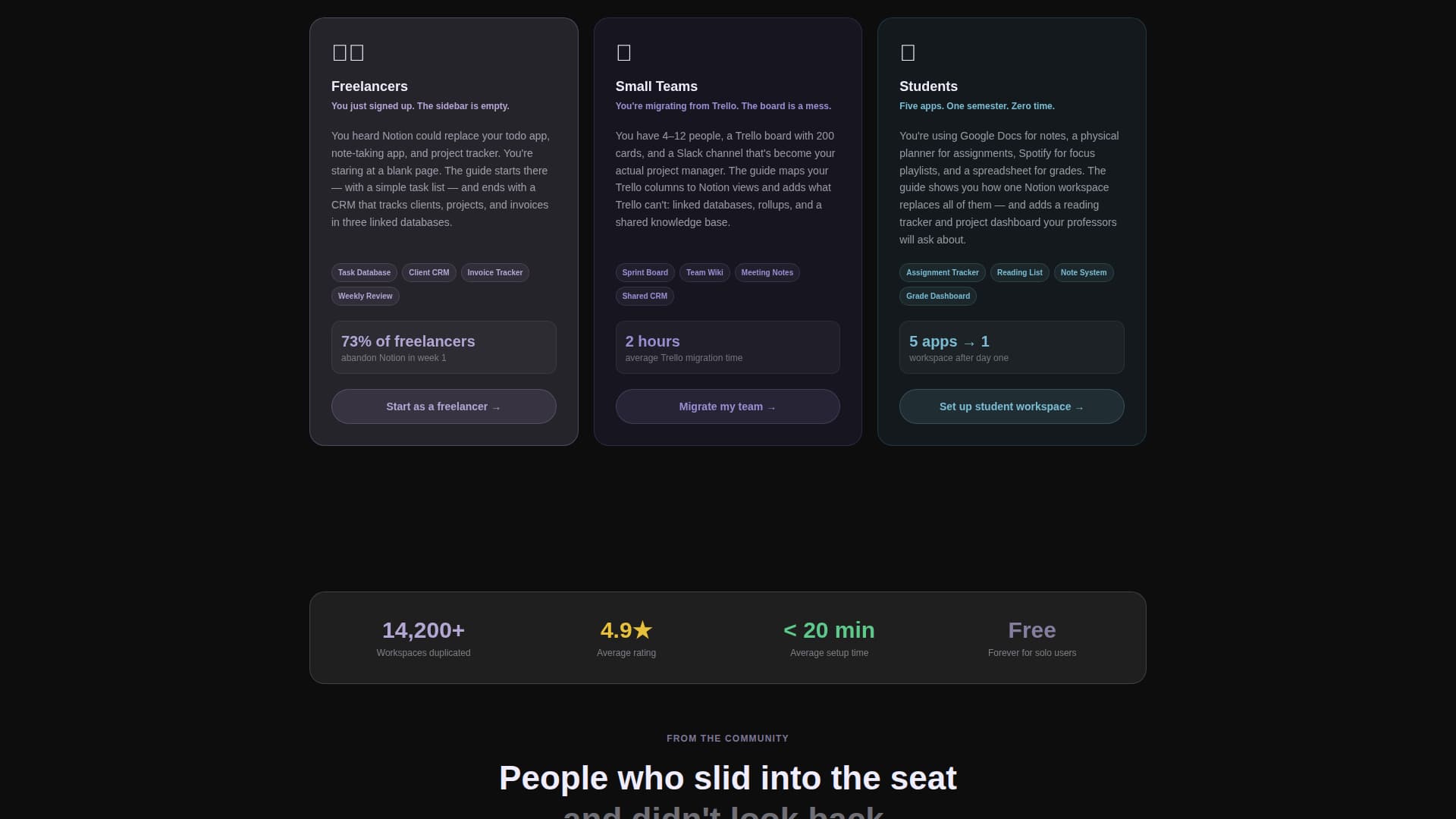 Workspace - Structured Notion Landing Page Template