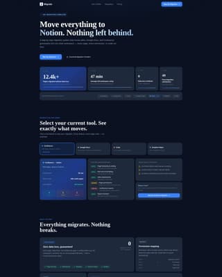 Migrate - Powerful Notion Landing Page Template