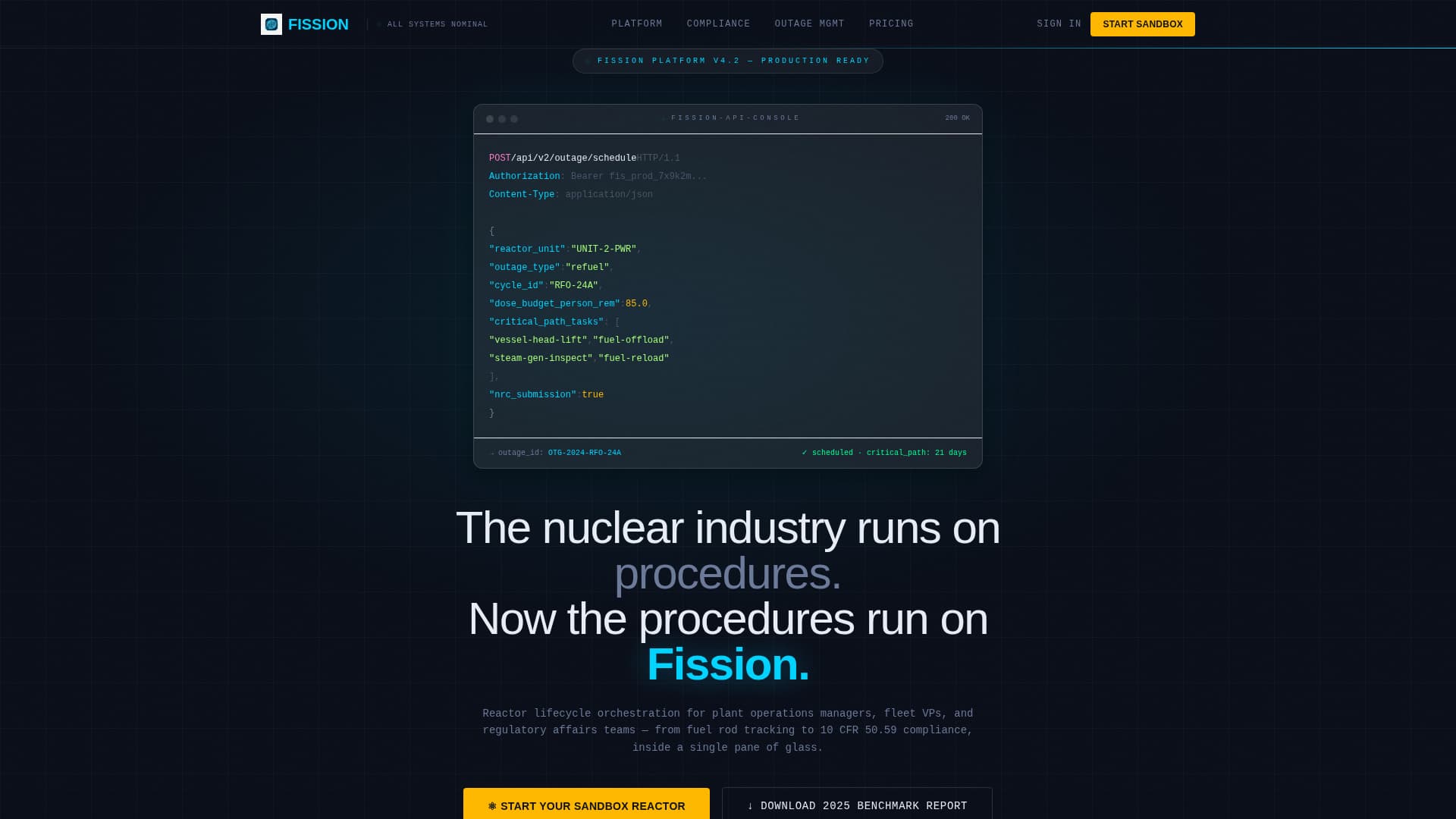 Nuclear Vertical SaaS Specialist Professional Website Template