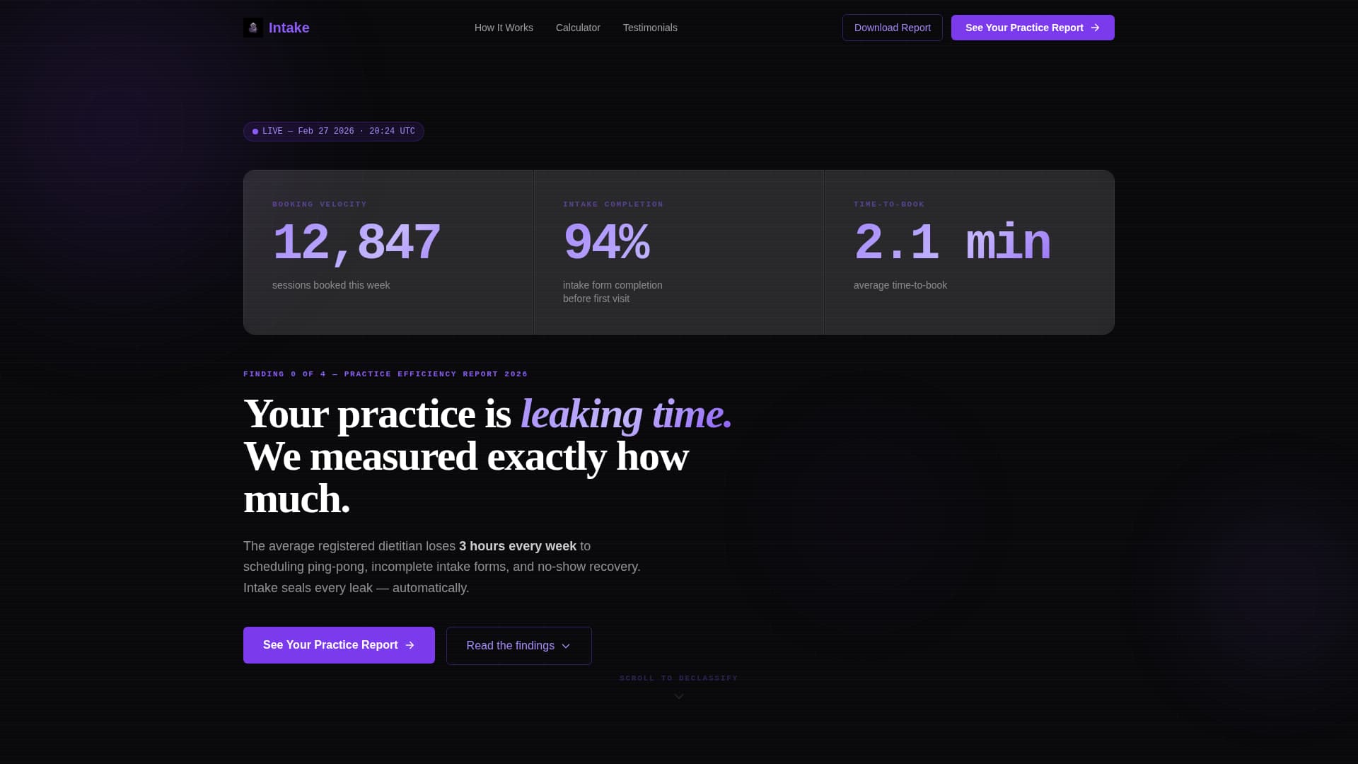 Nutrition Vertical SaaS Booking Website Template