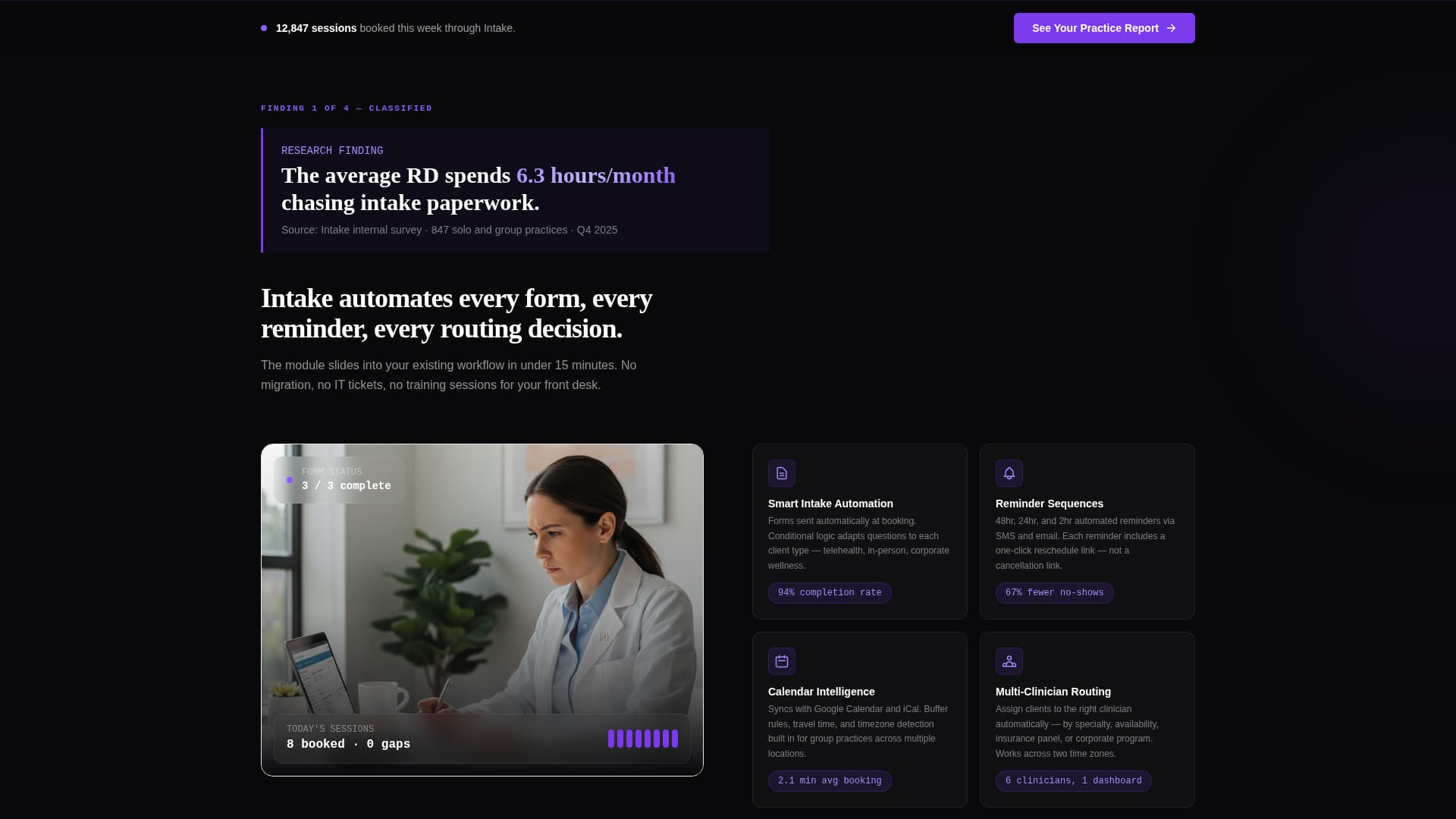 Nutrition Vertical SaaS Booking Website Template
