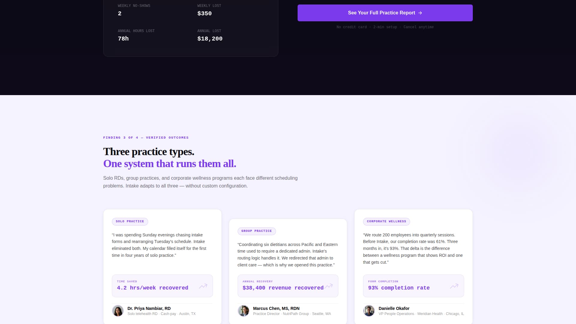 Nutrition Vertical SaaS Booking Website Template