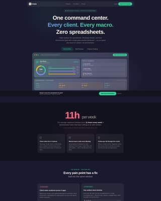 Nutrition Vertical SaaS Professional Website Template
