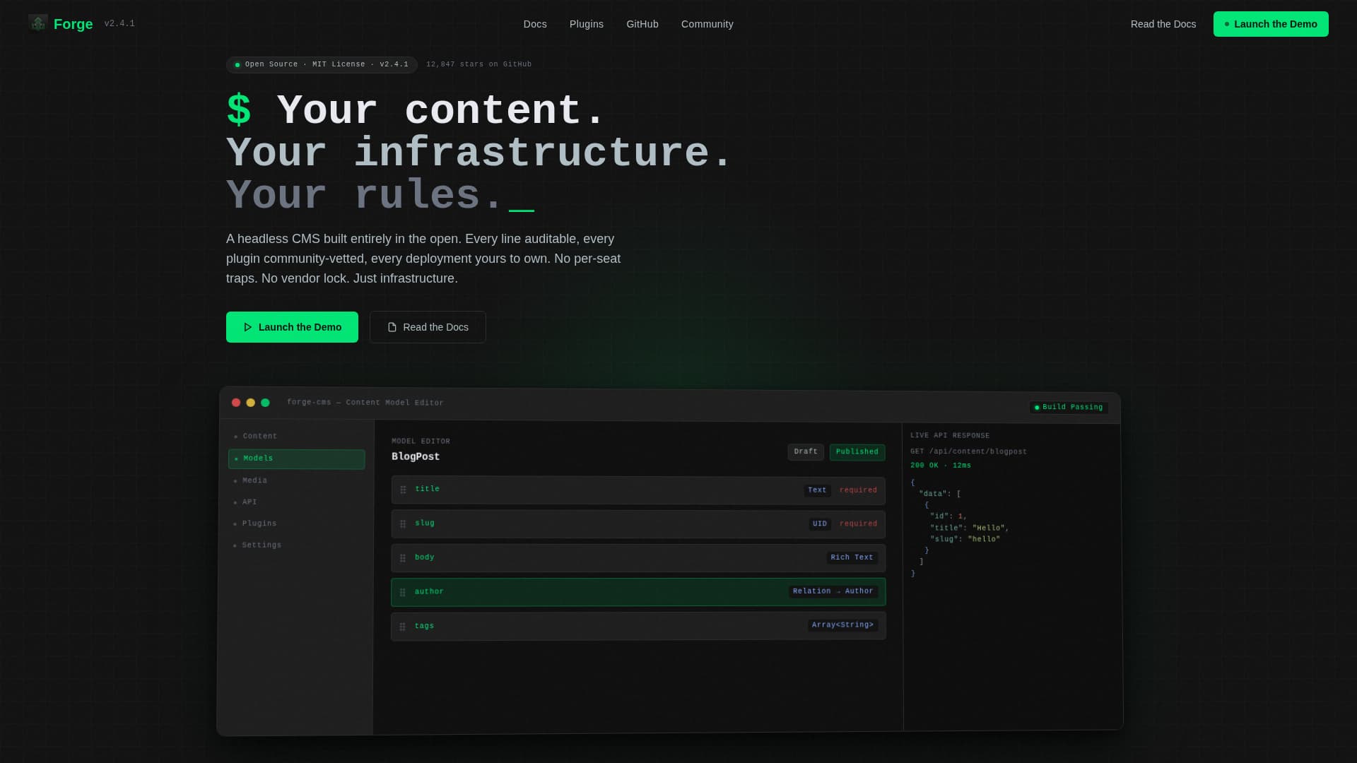 Forge - Powerful CMS Landing Page Template