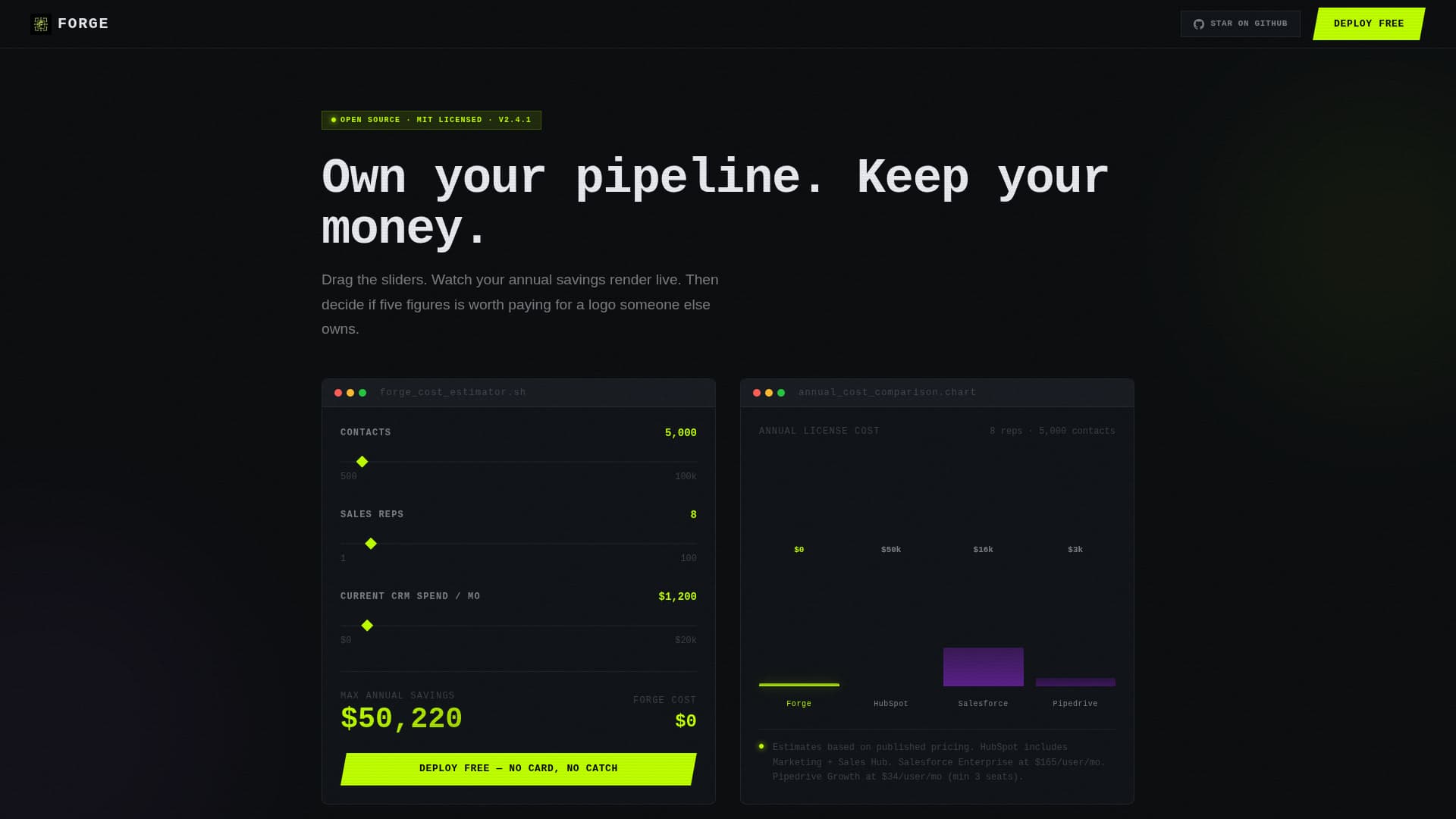 Forge - Powerful CRM Landing Page Template