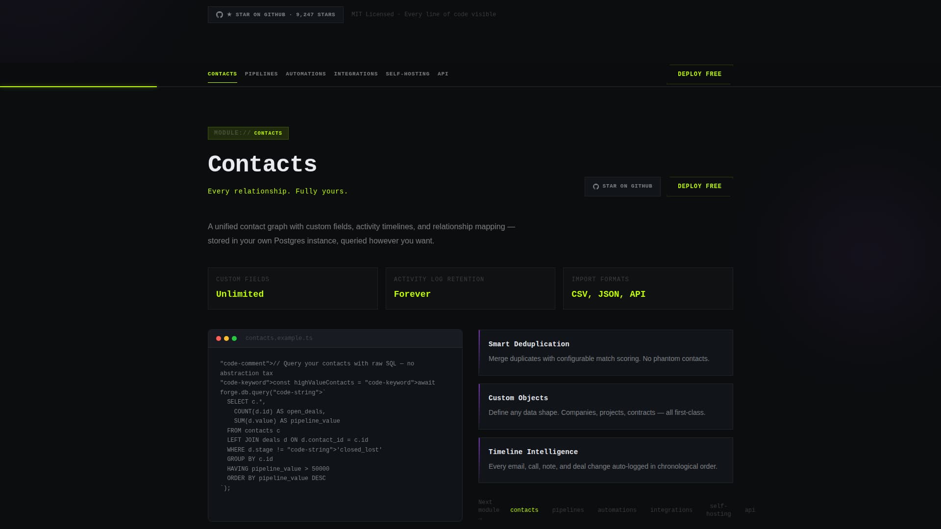 Forge - Powerful CRM Landing Page Template