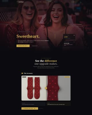 Sweetheart - Glamorous Valentines Landing Page Template