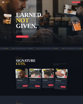 Barracks - Bold Barbershop Landing Page Template
