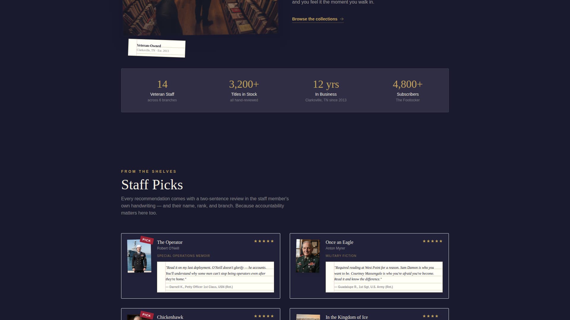 Foxhole - Curated Veteranowned Landing Page Template