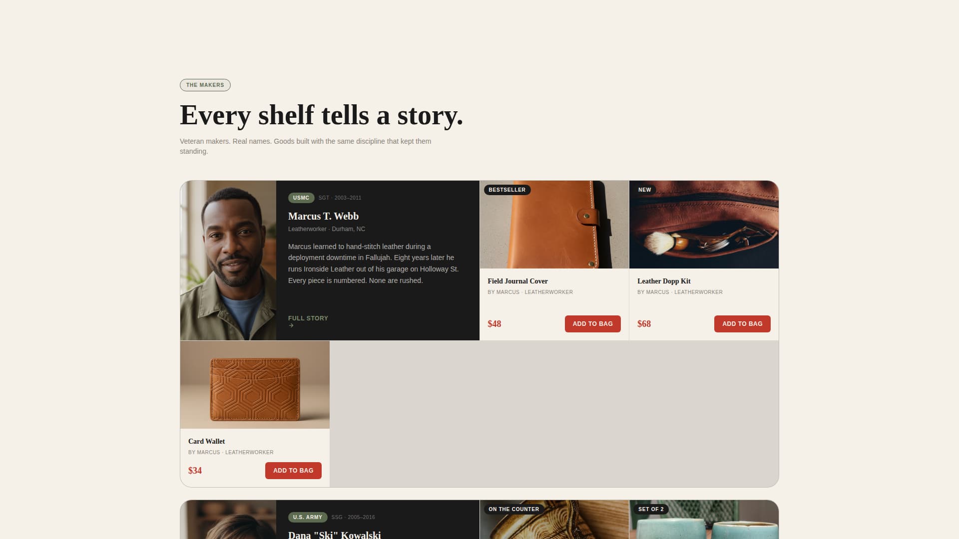 Outpost - Bold Veteranowned Landing Page Template