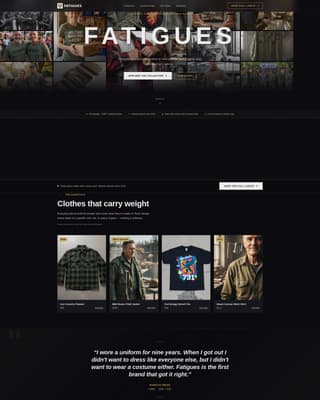 Fatigues - Bold Veteranowned Landing Page Template