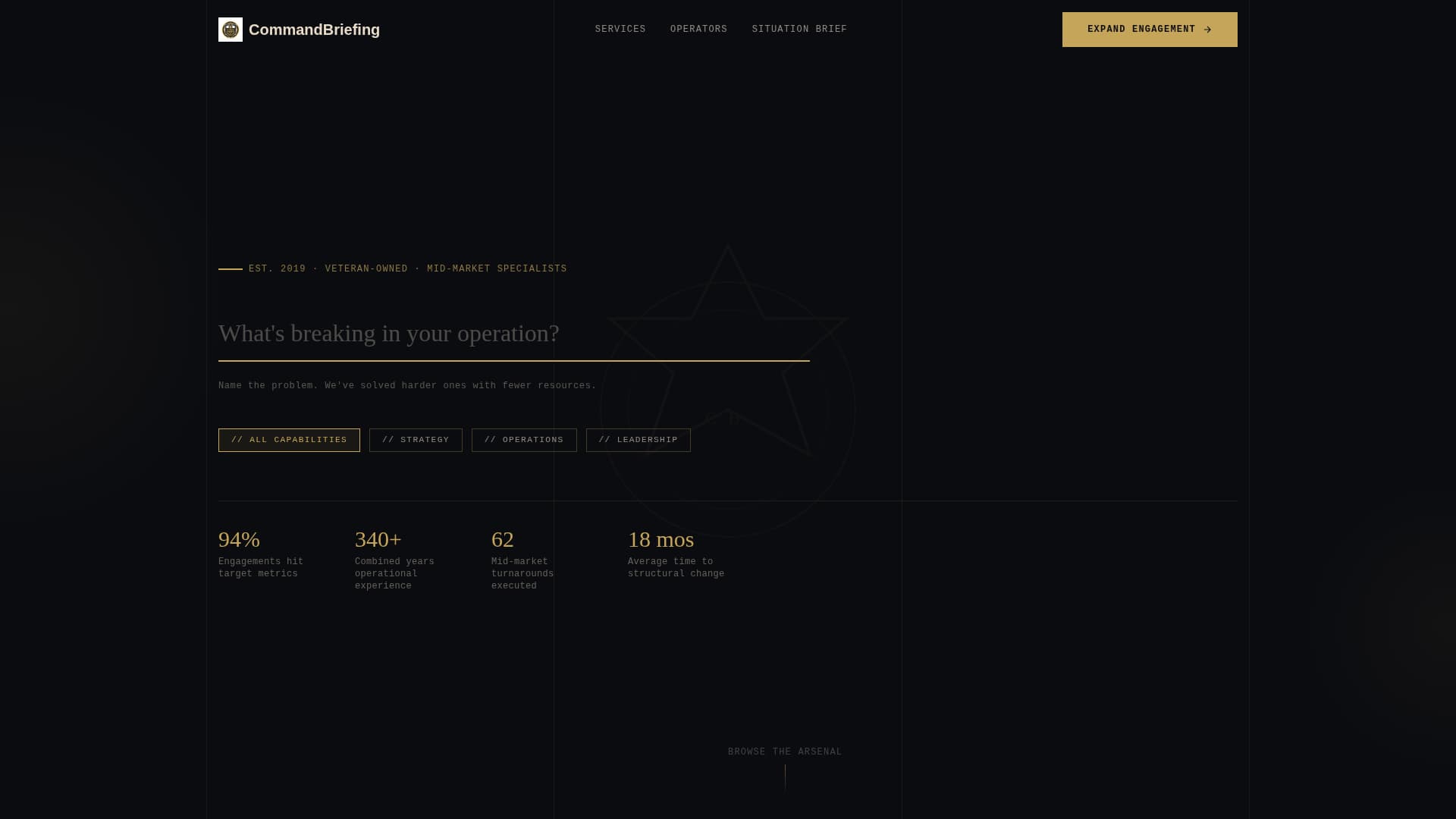 Briefing - Elite Consulting Landing Page Template