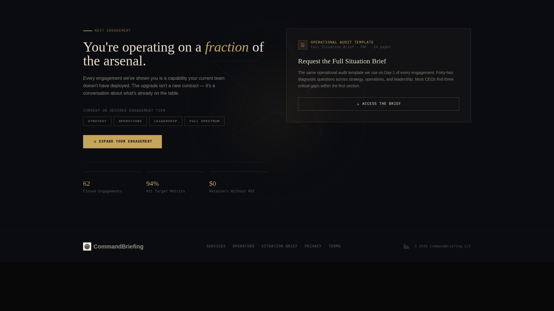 Briefing - Elite Consulting Landing Page Template