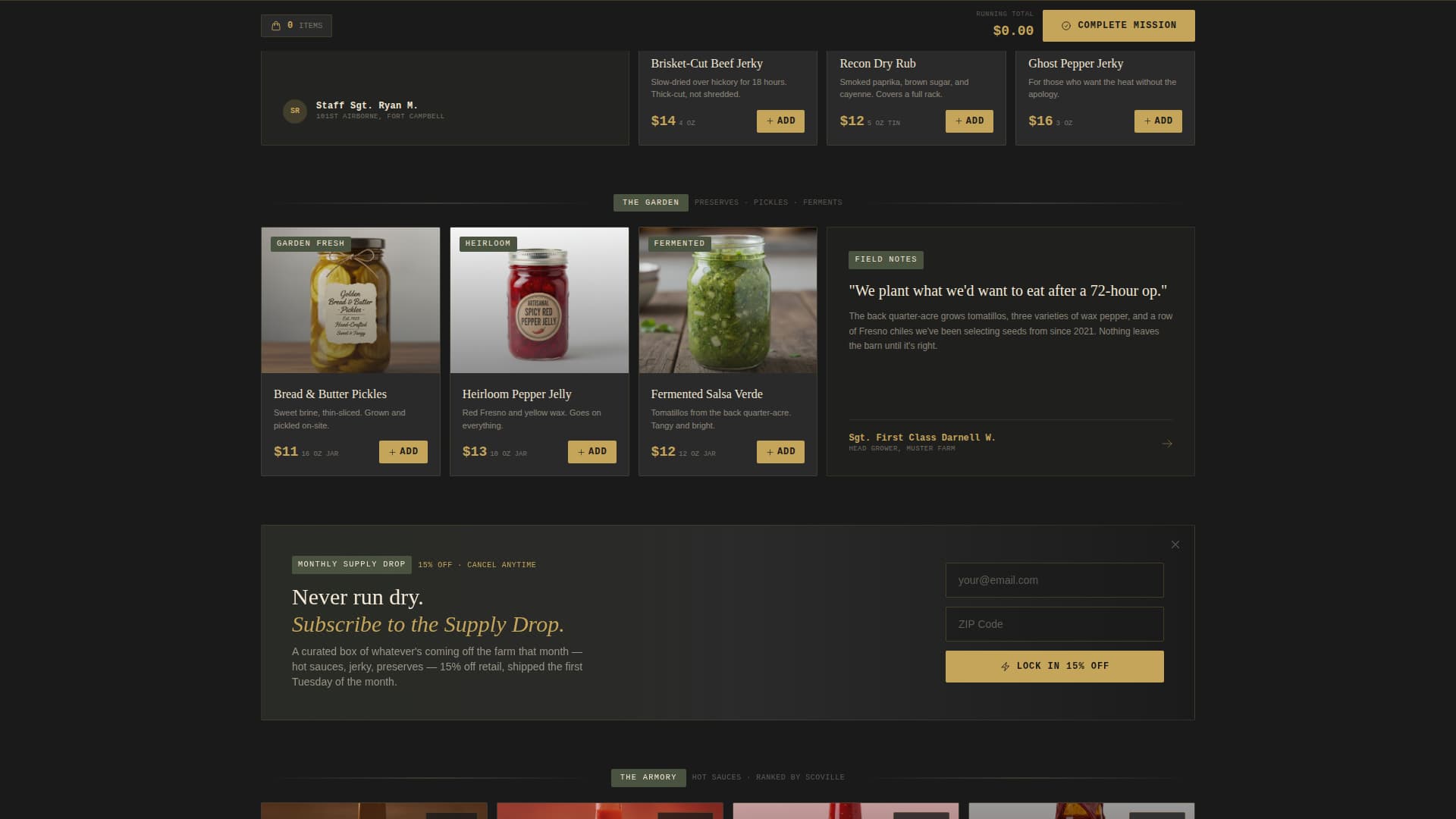 Muster - Battletested Farm Landing Page Template