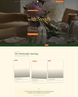 Bloom - Veteranowned Florist Landing Page Template
