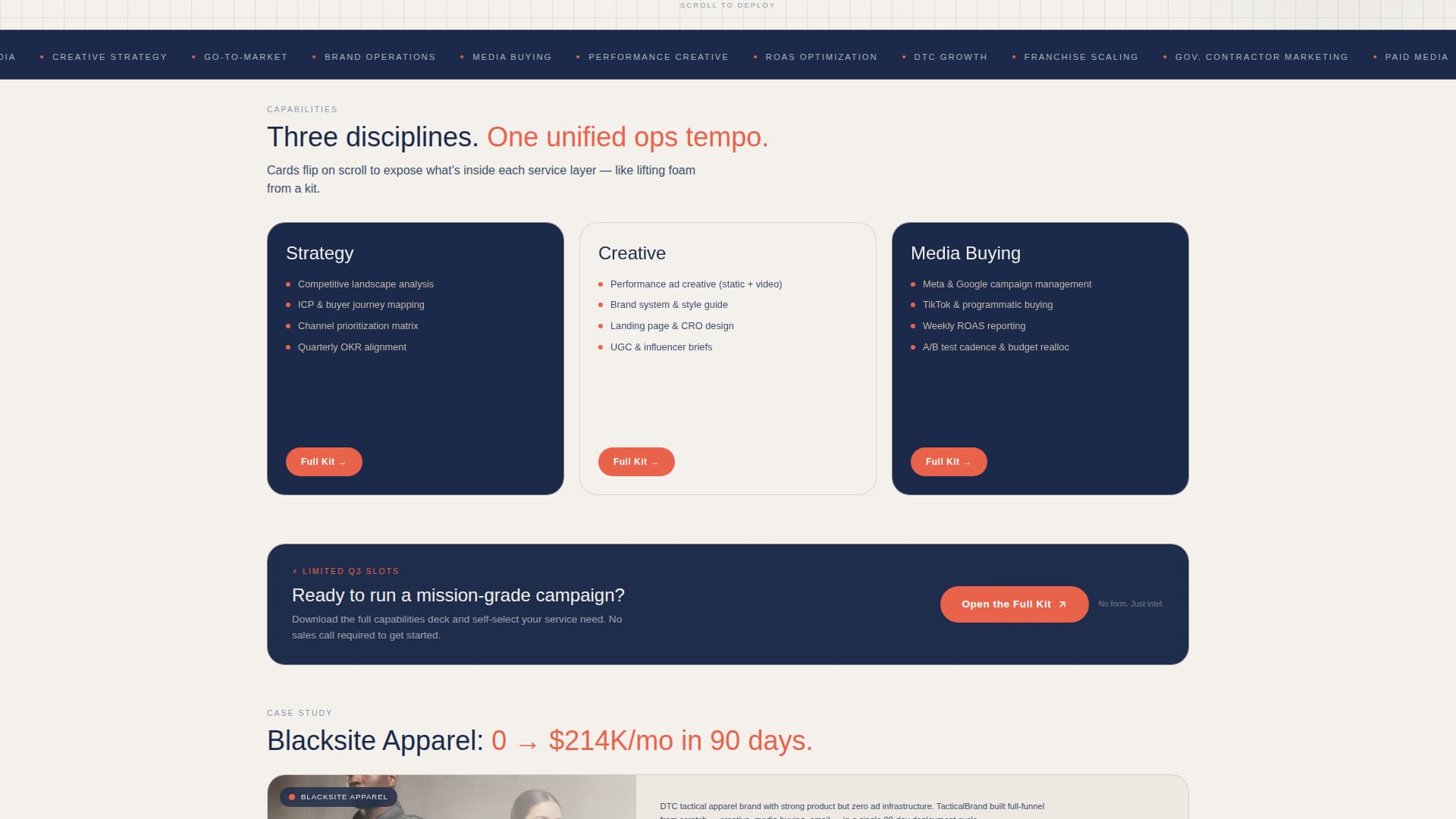 Tacticalbrand - Missiongrade Marketing Landing Page Template