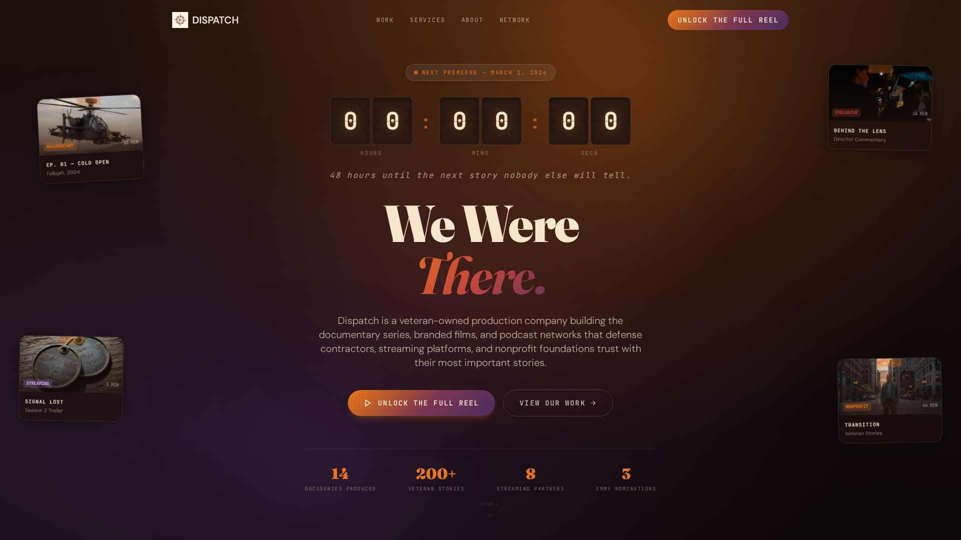 Dispatch - Bold Veteran Landing Page Template