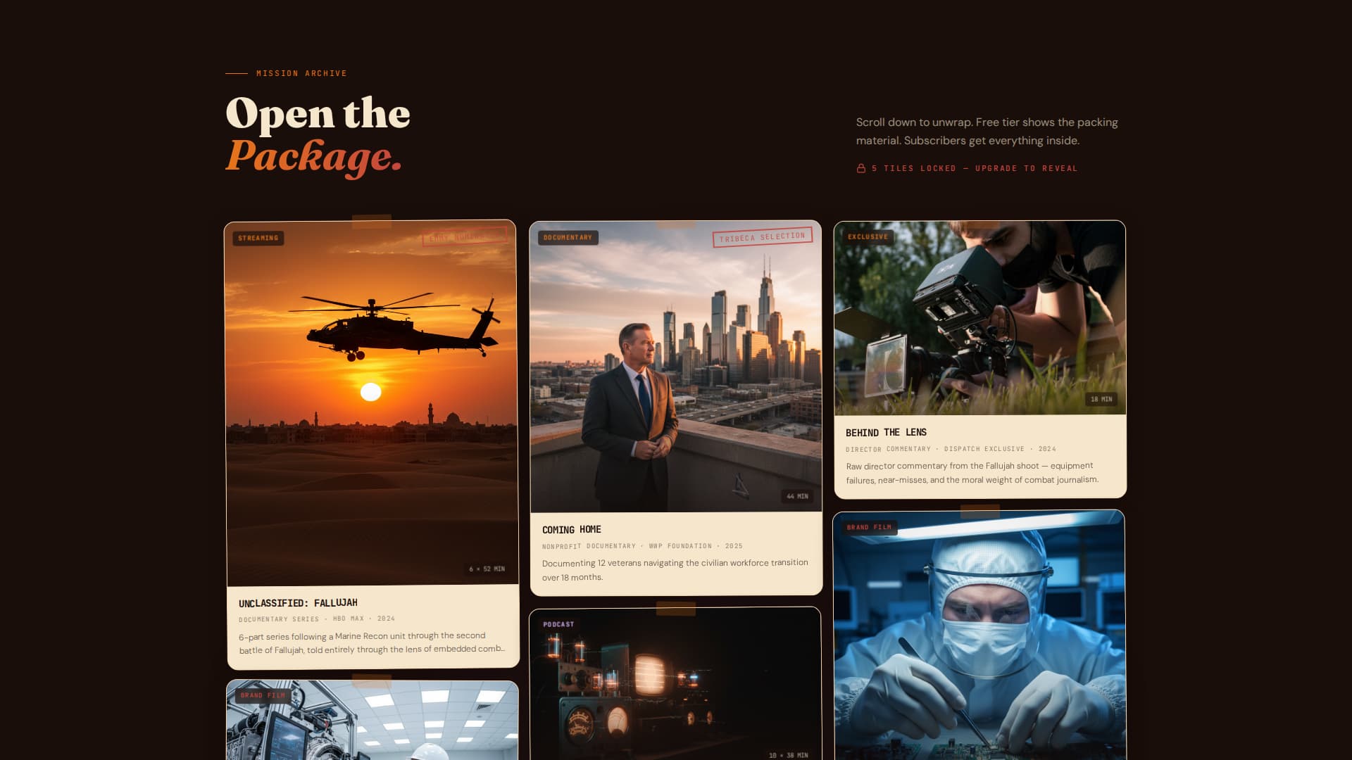 Dispatch - Bold Veteran Landing Page Template