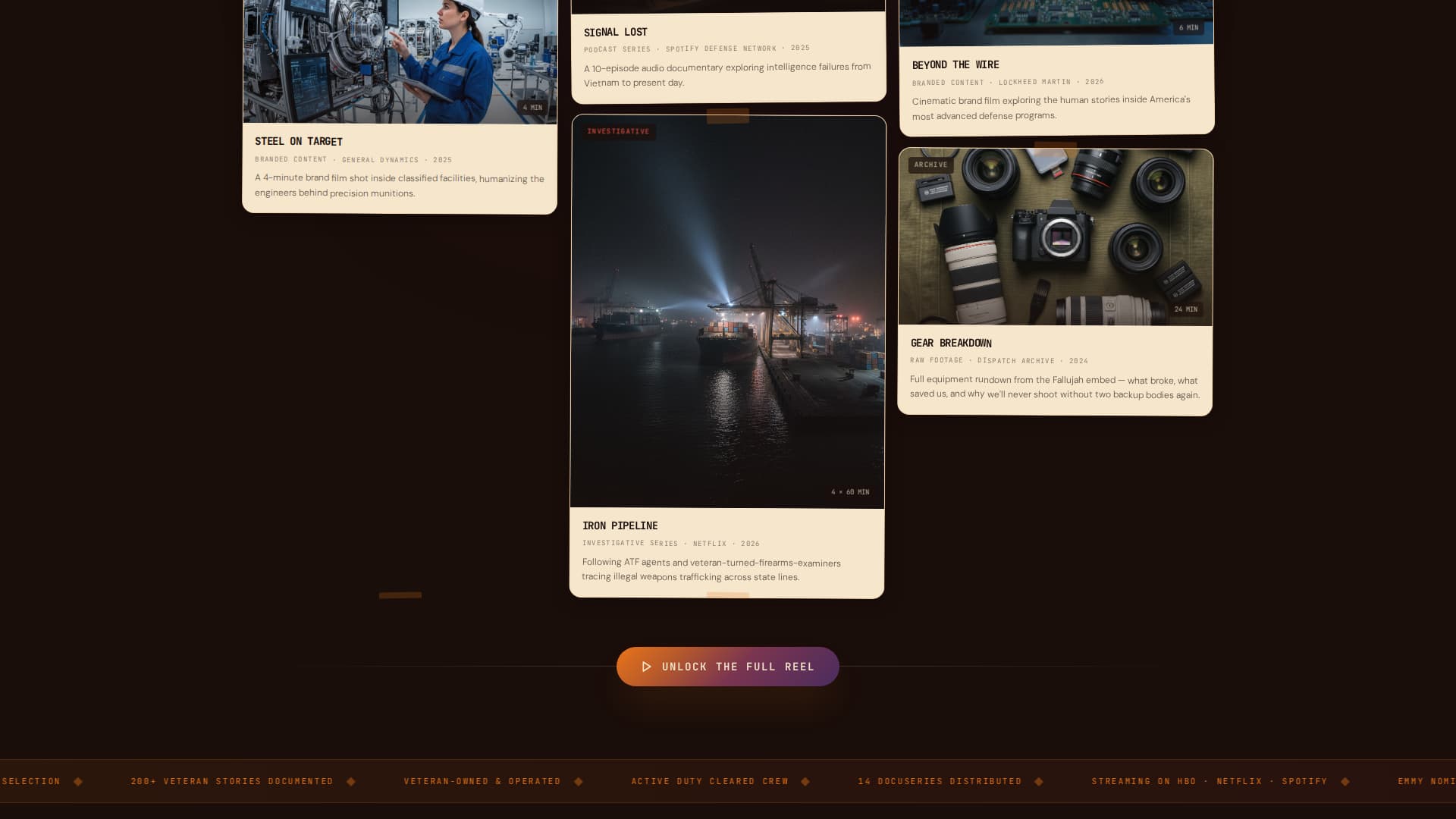 Dispatch - Bold Veteran Landing Page Template