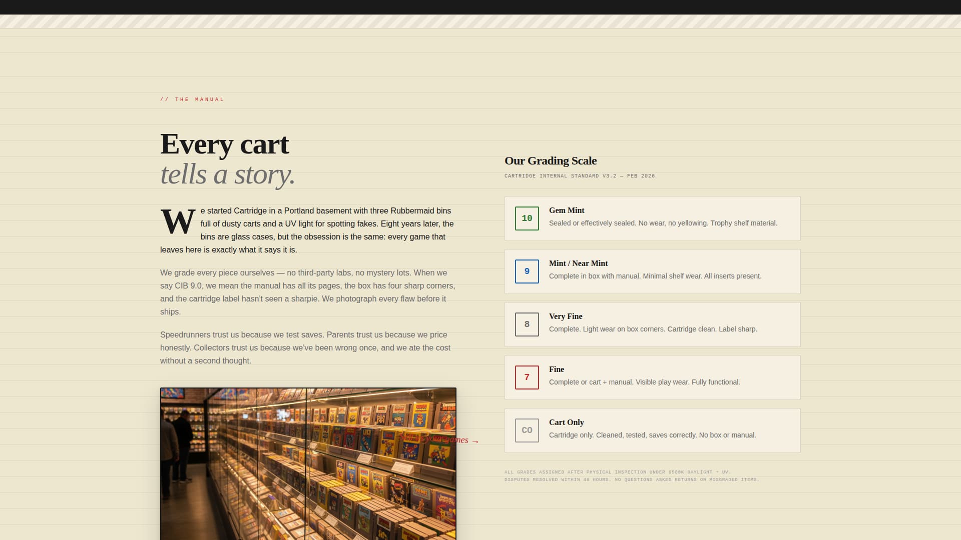 Cartridge - Nostalgic Collectibles Landing Page Template