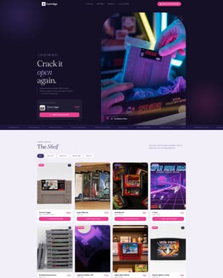 Cartridge - Nostalgic Retro Landing Page Template