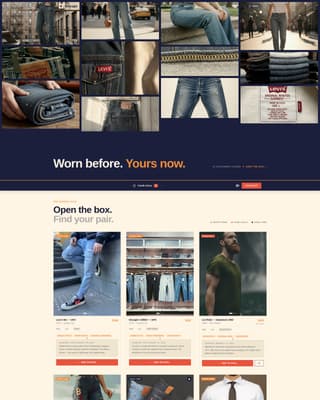 Selvage - Retro Denim Landing Page Template