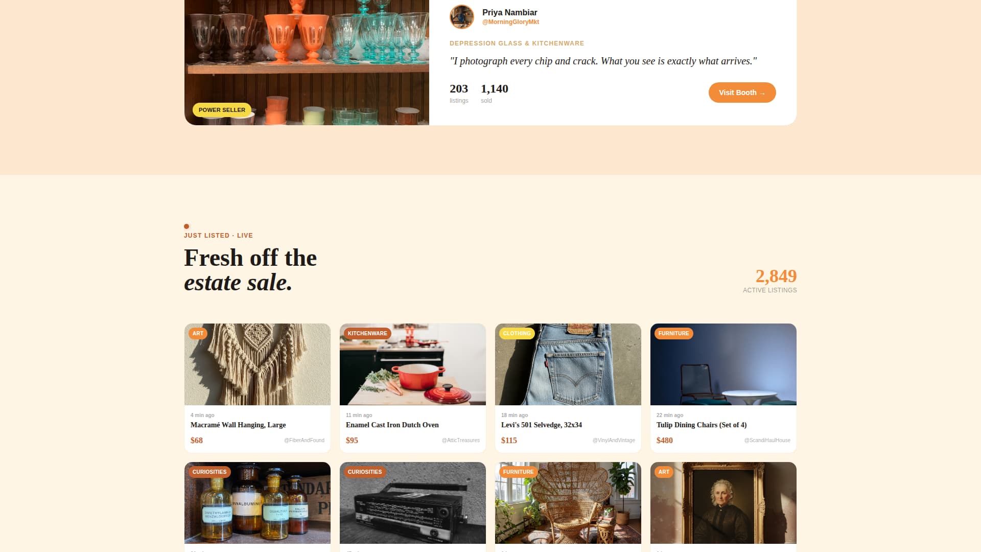 Haul - Vibrant Vintagemarketplace Landing Page Template