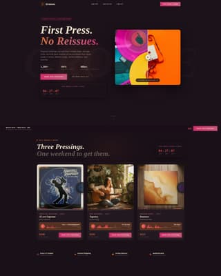 Groove - Neoretro Pressing Landing Page Template