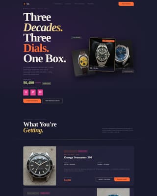 Chronograph — Premium Vintage Watch Landing Page Template