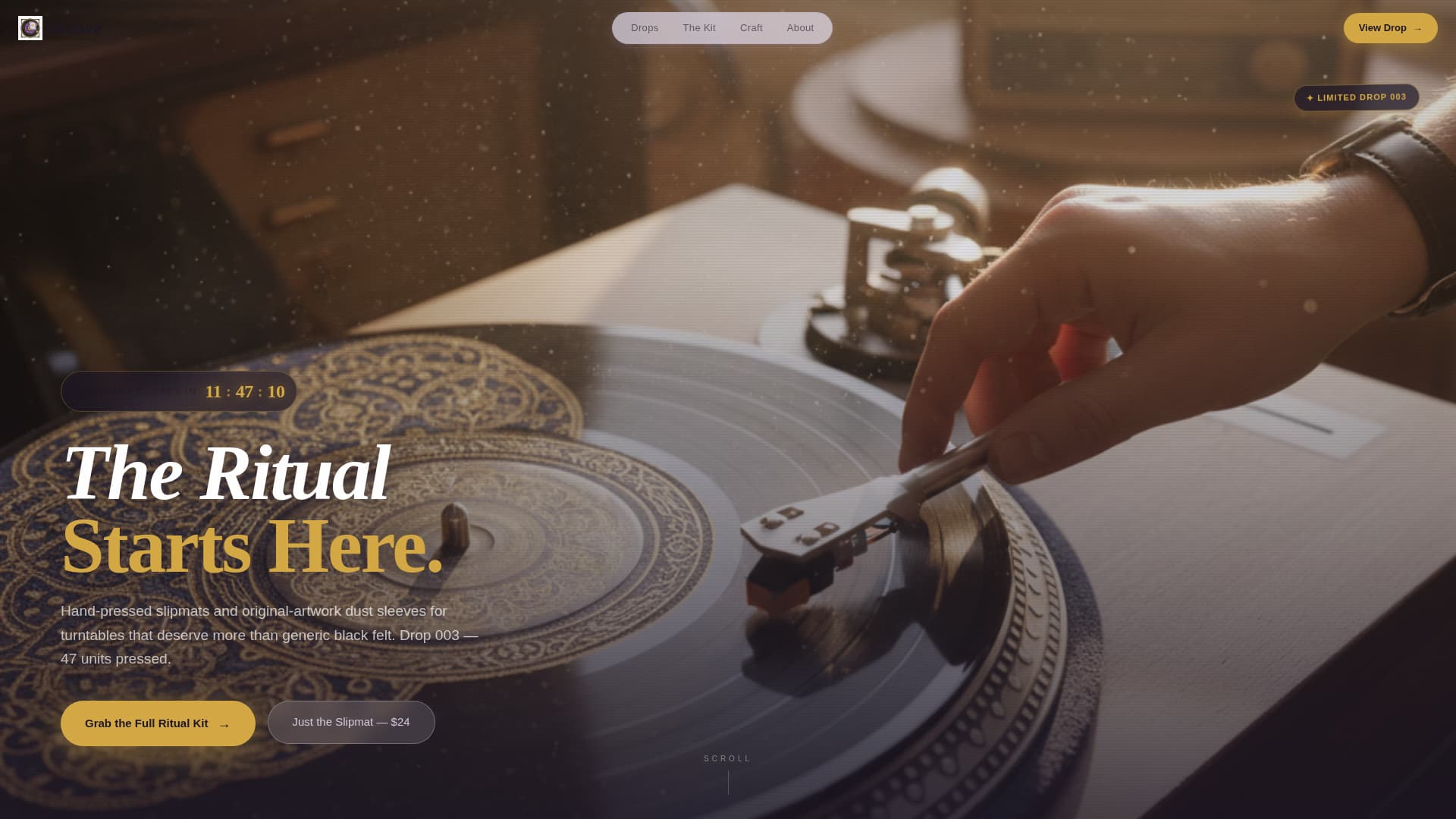 Groove - Retro Vinyl Landing Page Template