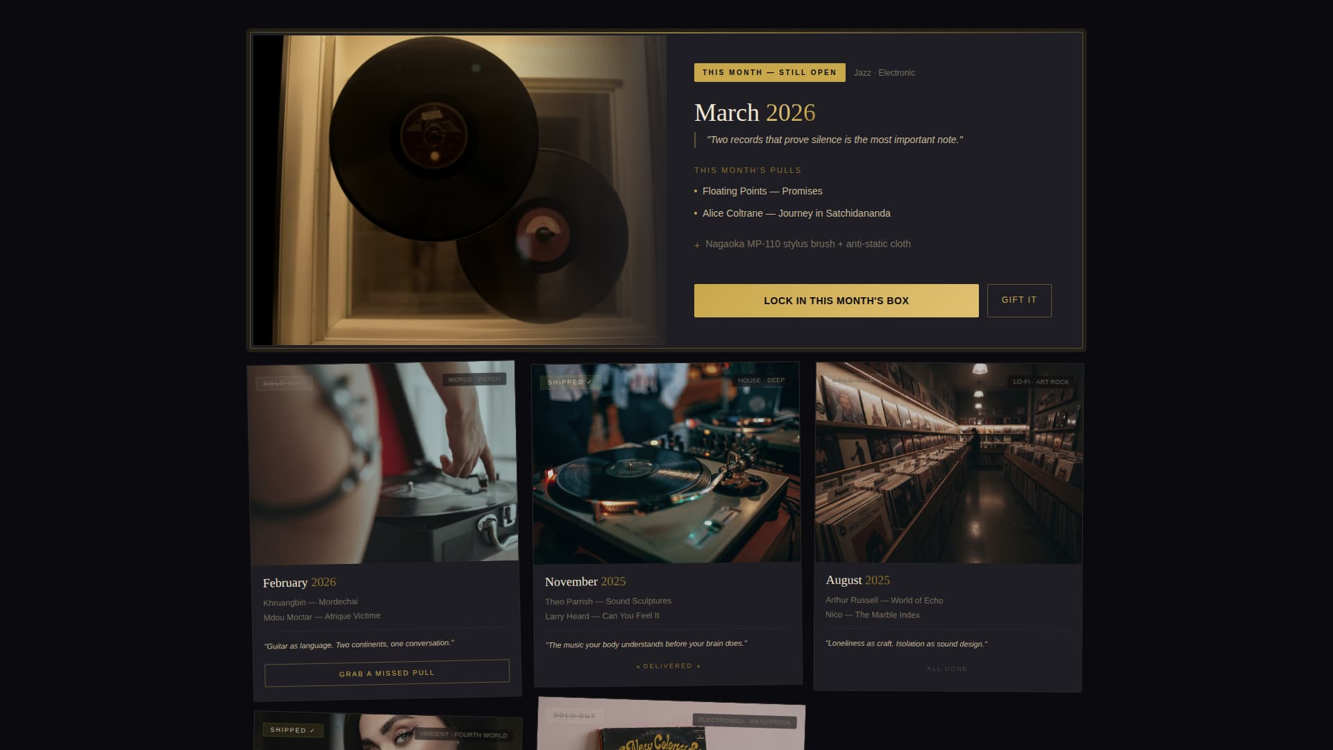 Groove - Curated Vinyl Landing Page Template