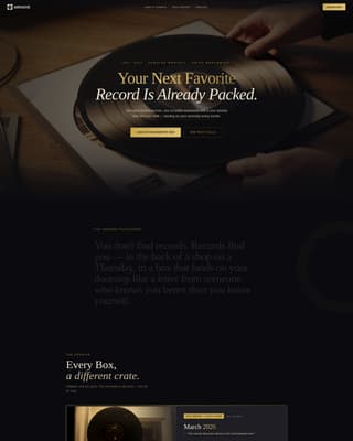 Groove - Curated Vinyl Landing Page Template