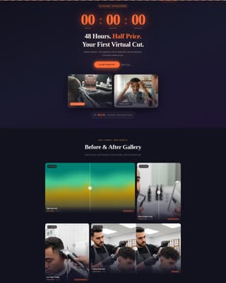 Fade - Urgent Barbershop Landing Page Template