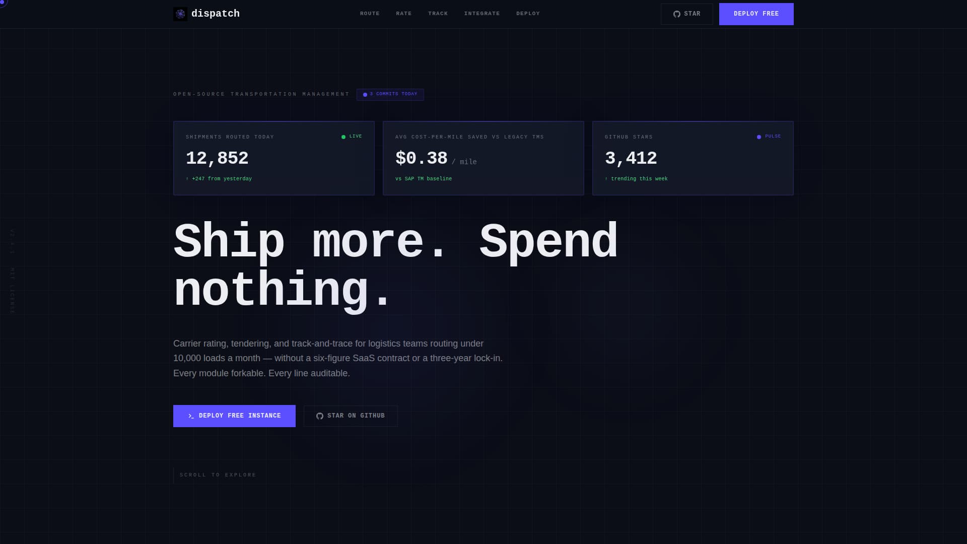 Velocity — Intelligent Transportation Management Landing Page Template