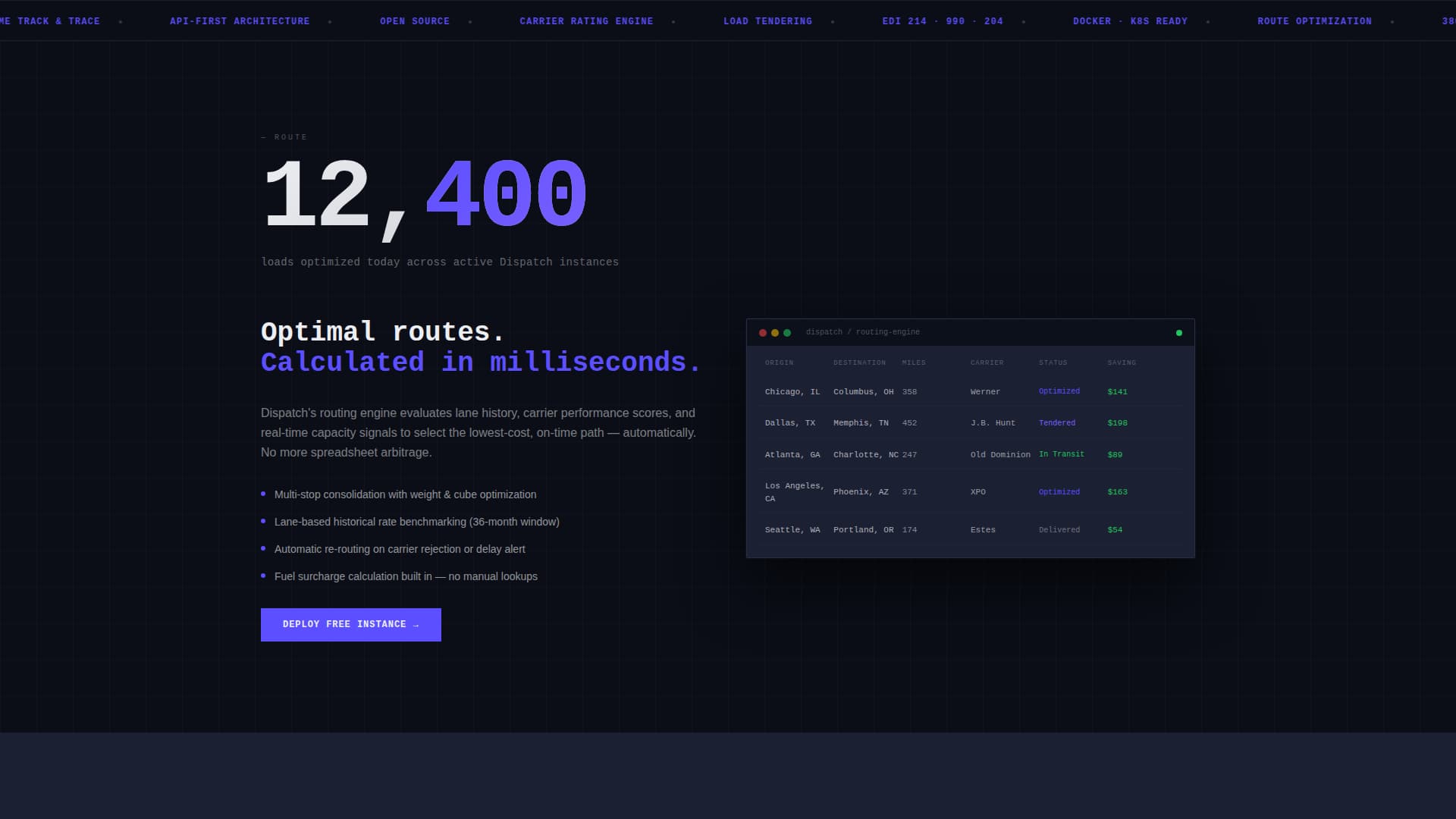 Velocity — Intelligent Transportation Management Landing Page Template