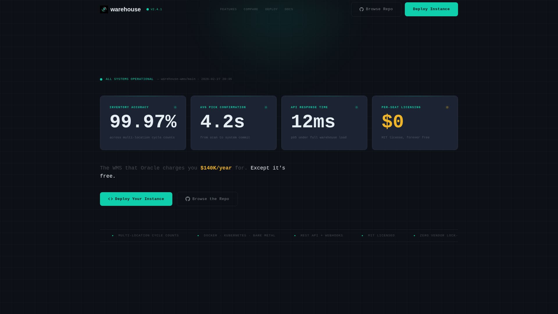 Inventory — Smart Warehouse Management Landing Page Template