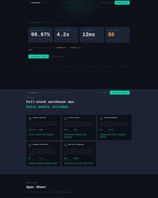 Inventory — Smart Warehouse Management Landing Page Template