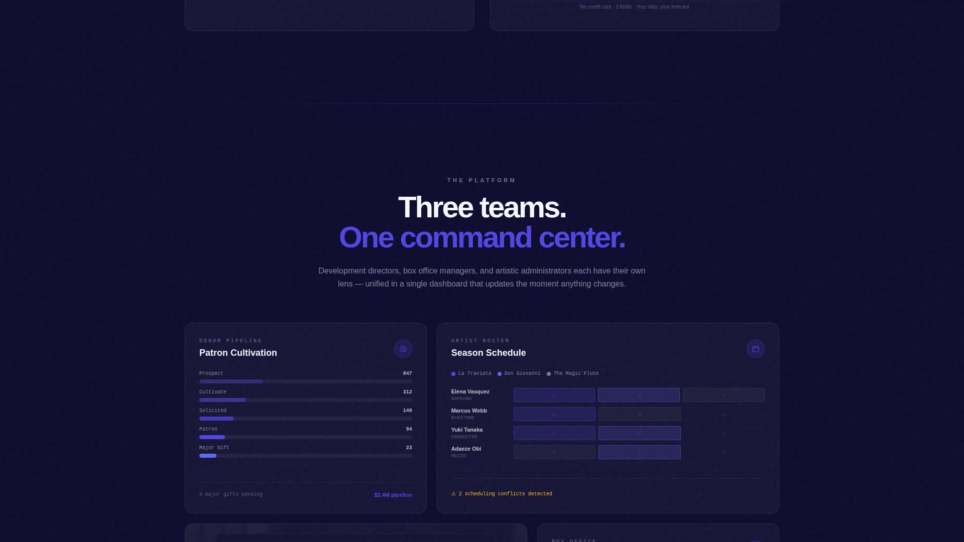Opera Vertical SaaS Booking Website Template