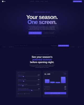 Opera Vertical SaaS Booking Website Template