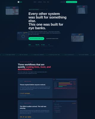 Optic - Powerful Donormanagement Landing Page Template