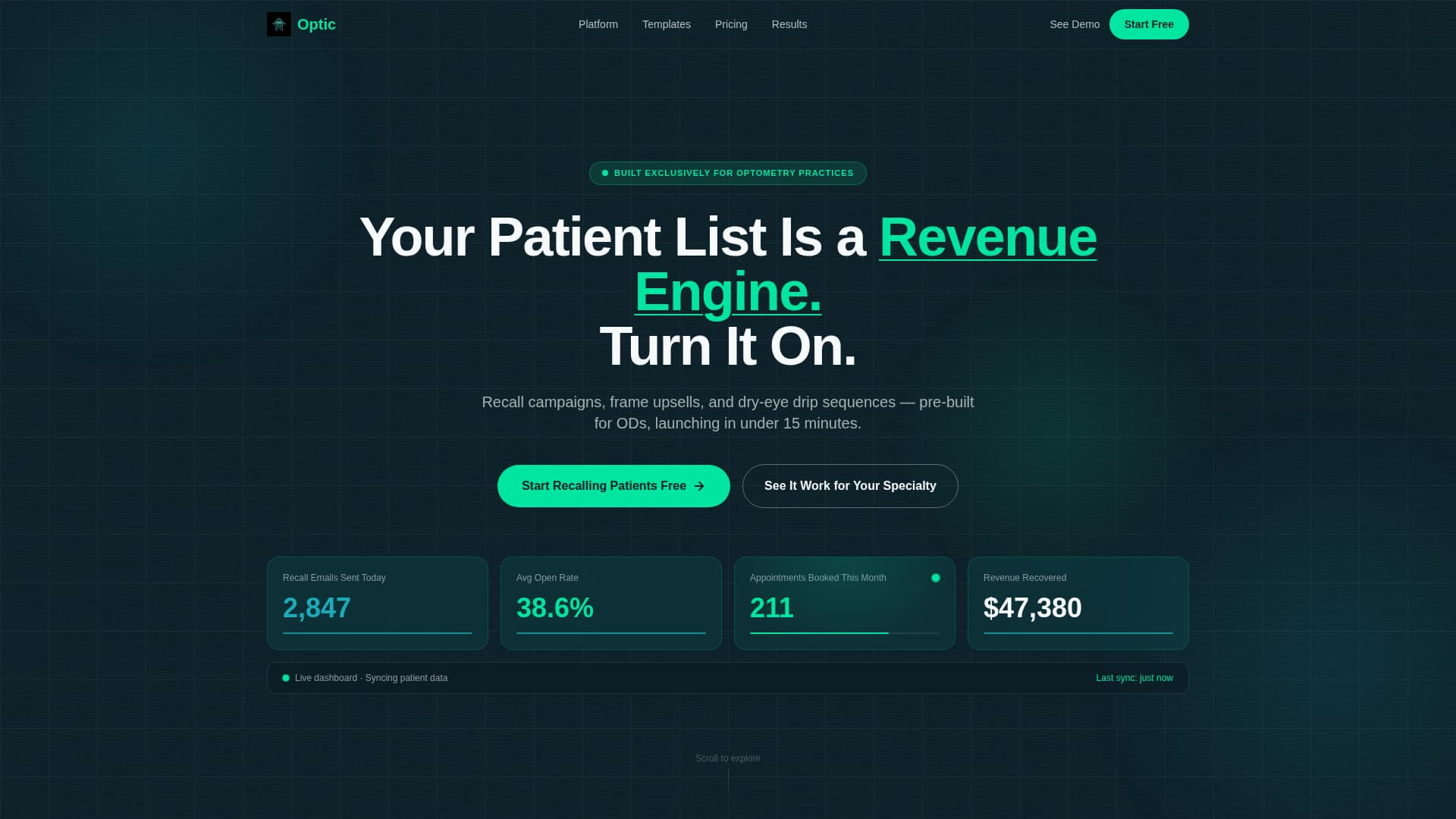 Optic - Highconverting Optometry Landing Page Template